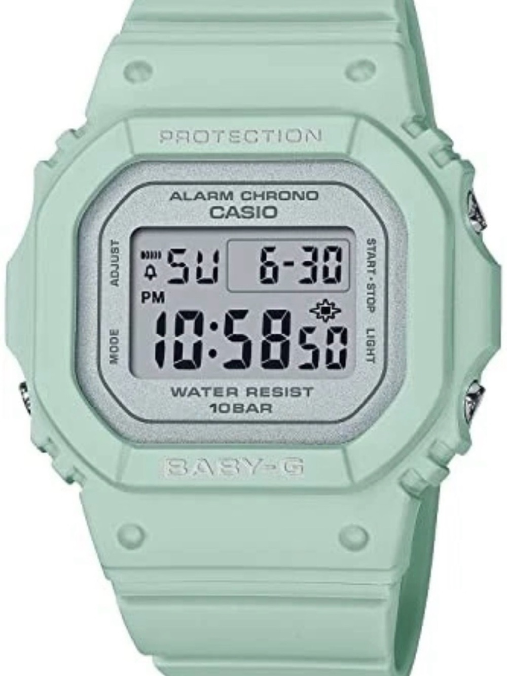 Casio Baby-g Radio Solar BGD- 5S5SC Women’s Sage Watch Bluetooth